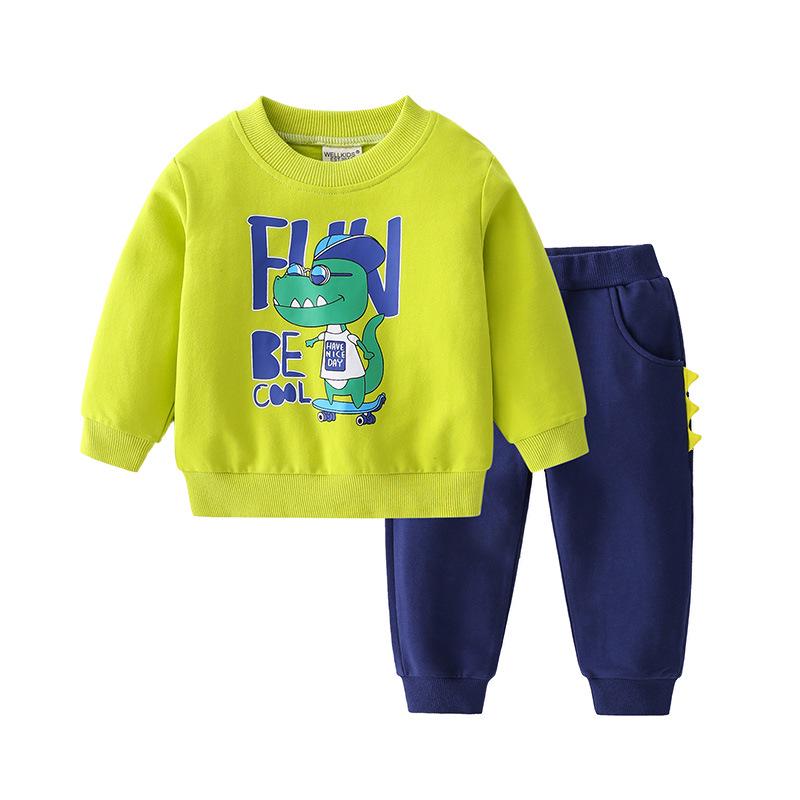 2023 Spring Cute Cartoon Print Casual Set for Kids