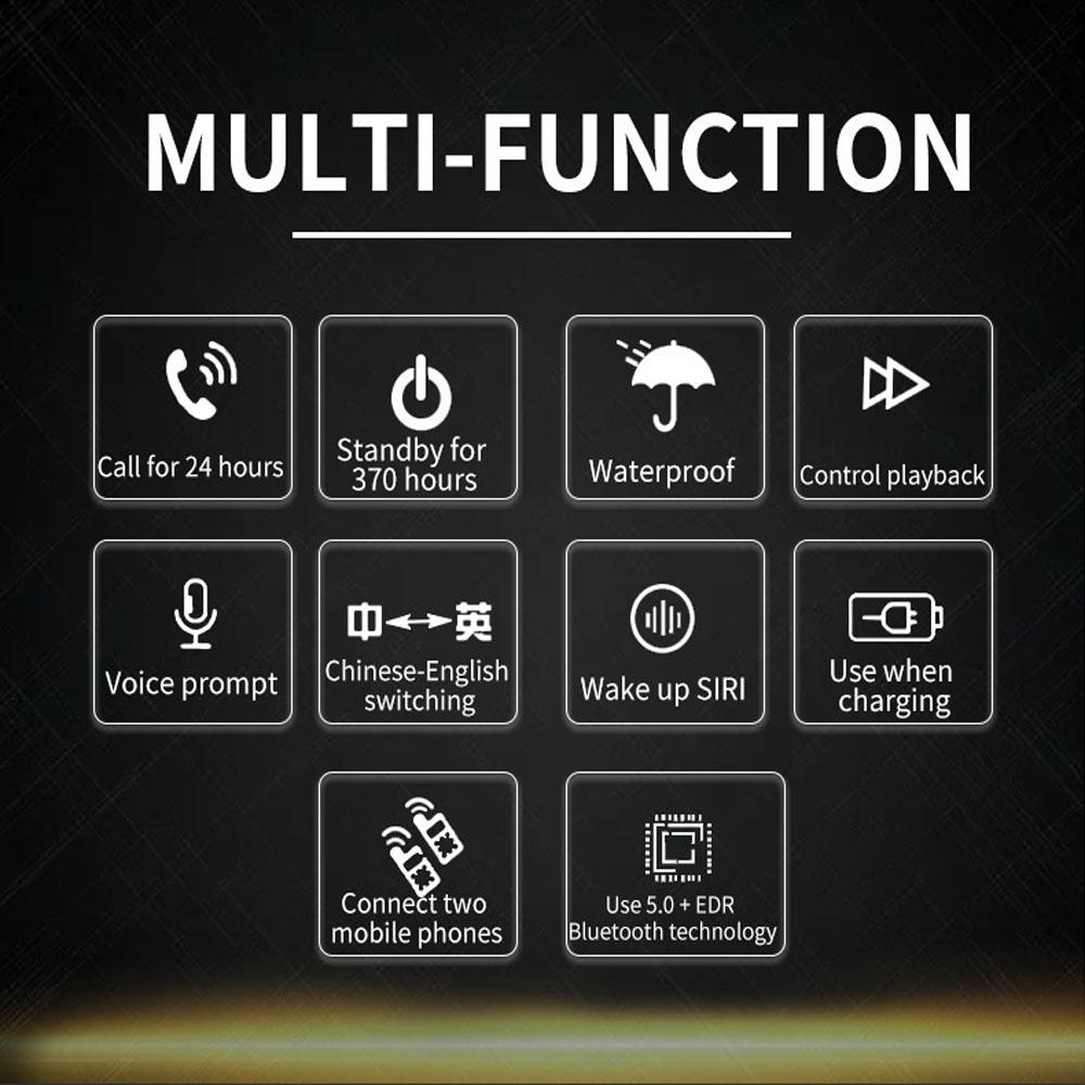 Motorcycle BT Helmet Headset Wireless Hands-free Call Kit Stereo Anti-interference Waterproof Music Player Speaker
