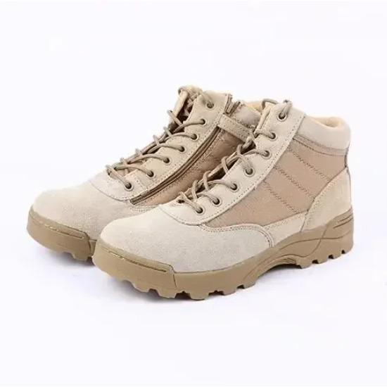 Men Desert Tactical Boots Combat Hiking Black Ankle Shoes Men Work Boots Zapatillas Botas Hunting Working Boots Plus Size