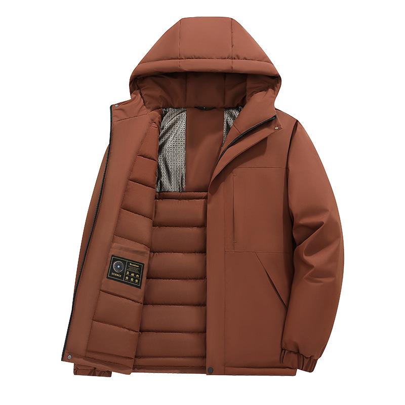 Couple Thickened Cotton-padded Jacket Graphene Hooded Thermal Cotton-padded Jacket Outdoor Casual Waterproof and Windproof Cotton-padded Jacket
