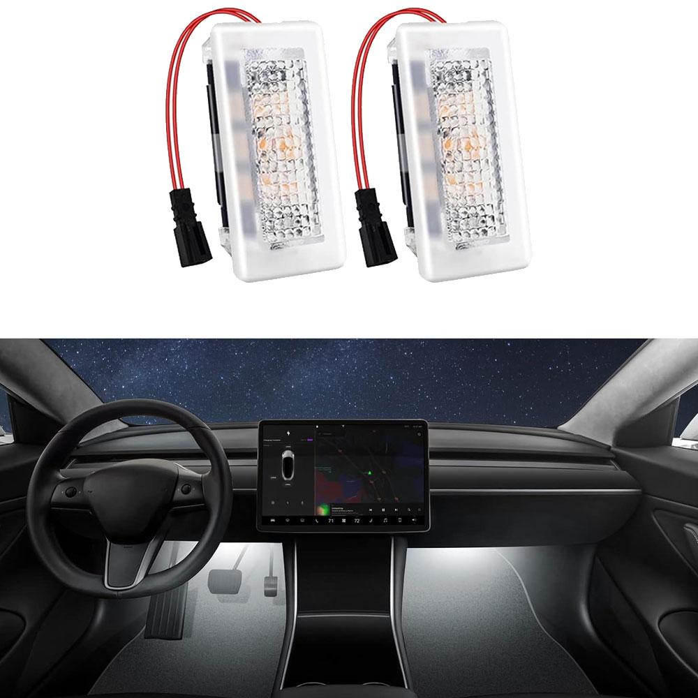 For Tesla Model Y Model 3 Highland Ultra-Bright Interior Foot-Well Lights Compatible Model 3/Y/S/X Interior LED Lights Bulbs Kit