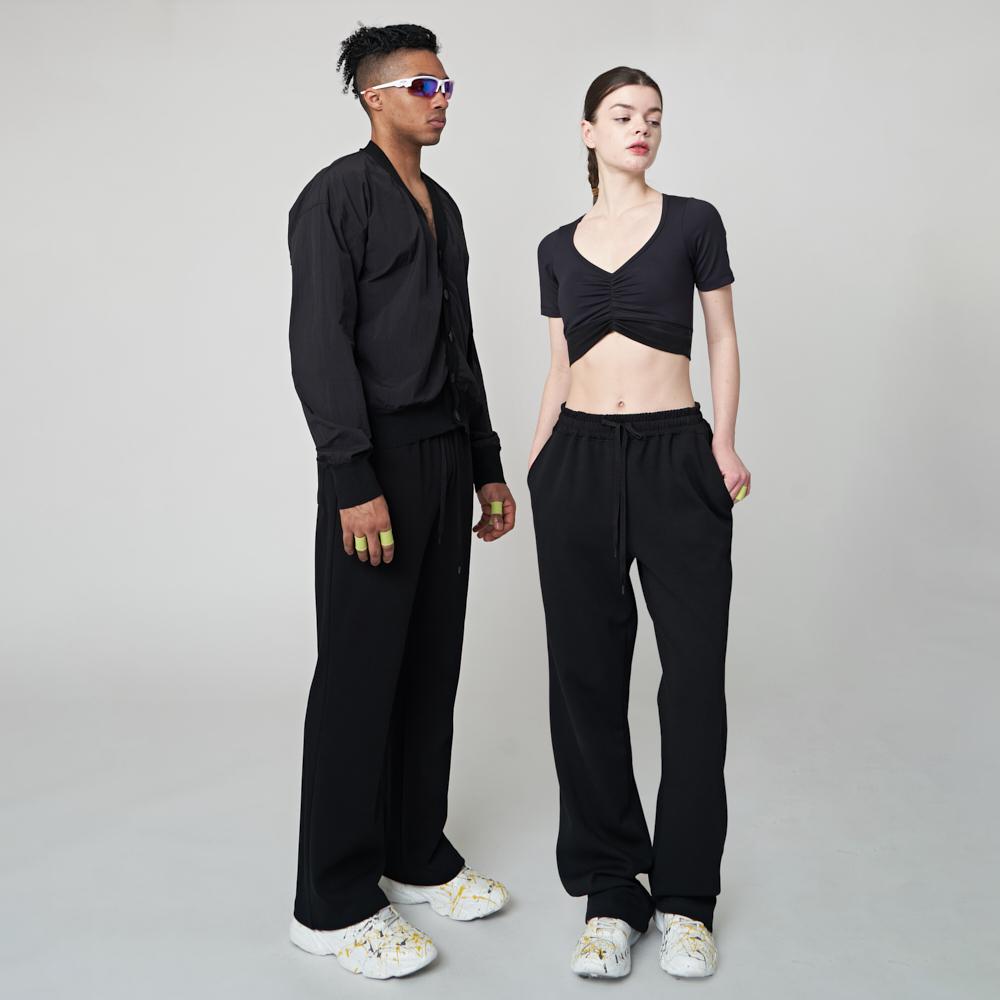 ATHPLATFORM Au41Pt06 Flared Sweatpants_Black