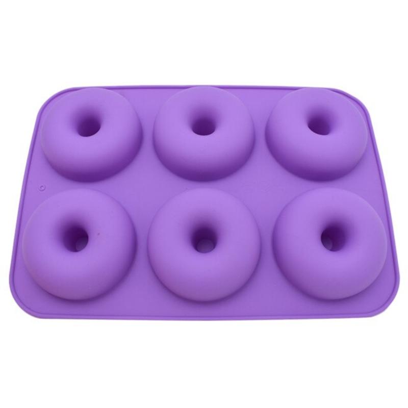 Donut Silicone Molds Chocolate Cake Chocolate Candies Cookie Cake Mold Baking Cakes and Candies 3D Mold DIY Decoration Tool | Cake Molds (Deep Purple)