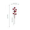 Red Berries Christmas Artificial Pine Branches Plastic Greenery Leaves Fake Cedar Pine Accessories DIY Faux Pine