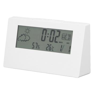 Digital Alarm Clock Snooze Function LCD Time Date Temp Humidity Display Bedside Electronic Clock with Light