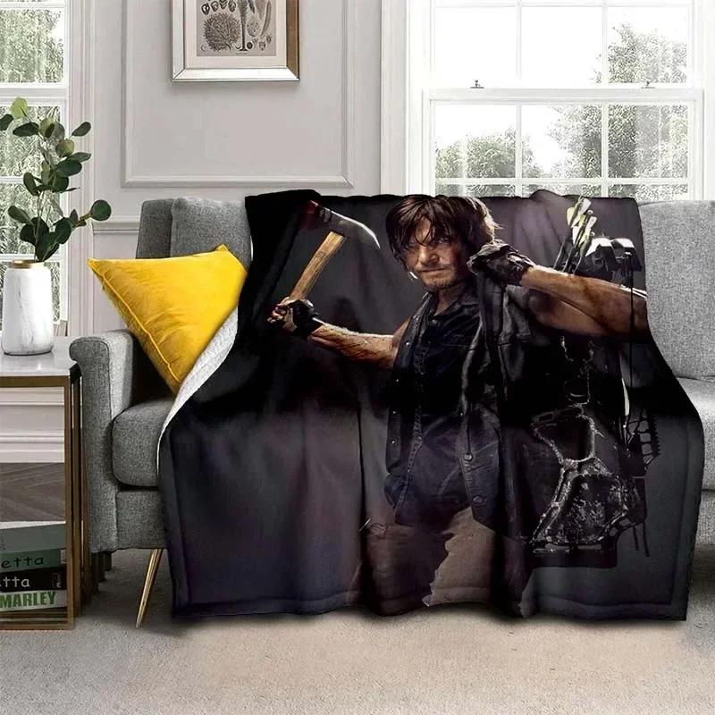 

Фланелевое одеяло из фильма «Ходячие мертвецы» Дэрила Диксона, теплое и мягкое одеяло для дивана, дивана, офиса, дома, путешествия, кемпинга, подарок на день рождения 30x40in