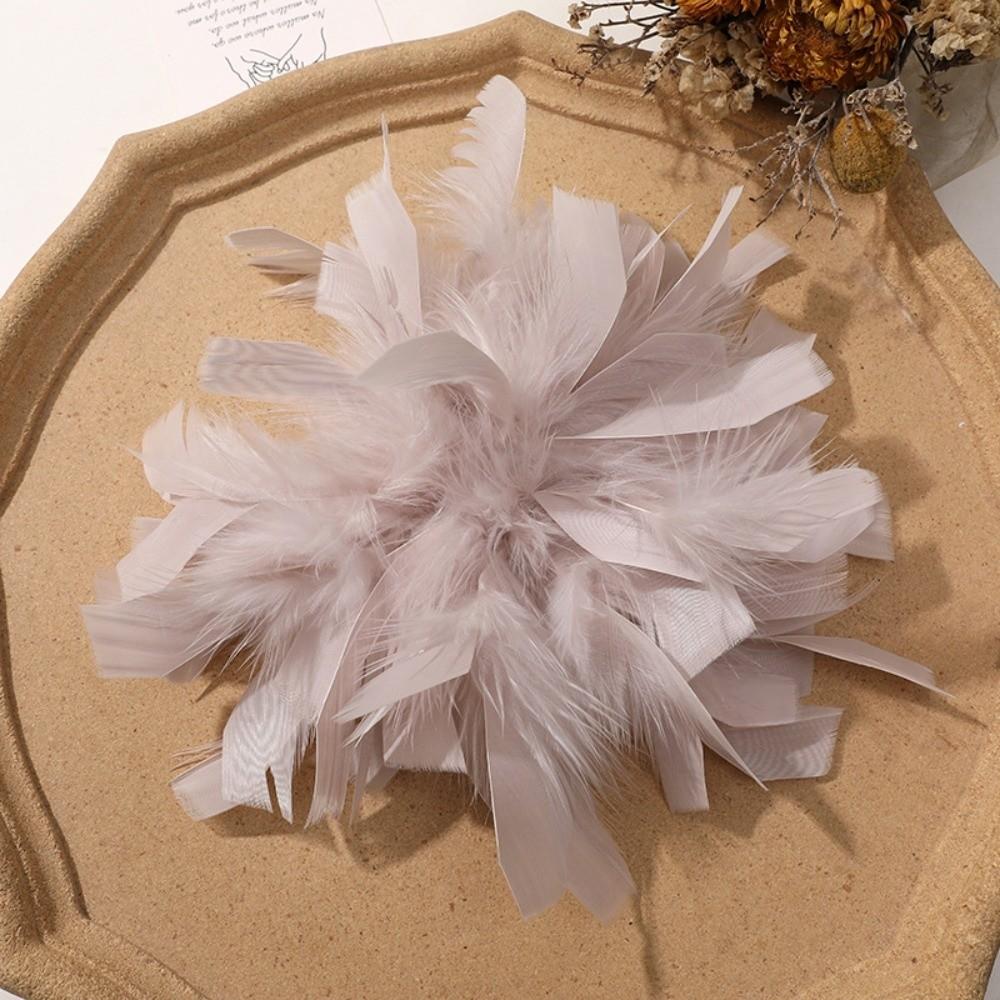 17cm Large Artificial Flower for Brooch Feather DIY Jewelry Simulated Flower Brooch Accessories Luxury Style Hair Accessories
