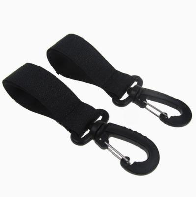 Rotating Stroller Hook with Hook and Loop Straps for Umbrella Stroller and Baby Cart