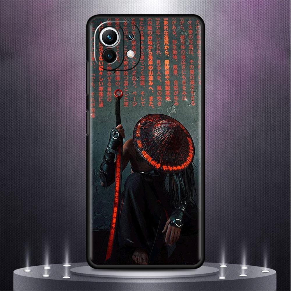 Landscape Ink Painting Japan Samurai Art Case For Xiaomi Mi Poco X3 NFC M4 M3 Pro F3 GT F1 11 Lite Note 10 11T 10T Phone Cover