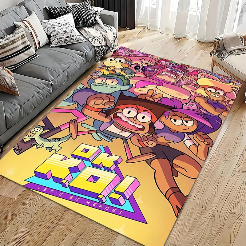 OK K.O.! Let's Be Heroes Carpet Suitable As a Non-slip Mat for the Living Room or Bedroom Sofa