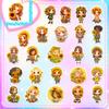 50 Sunflower Girl Stickers Sunflower Creative Cartoon Little Daisy Girl Stickers Summer Fresh