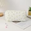 Fabric Pencil Case With Floral Pattern Large Capacity For Stationery Storage