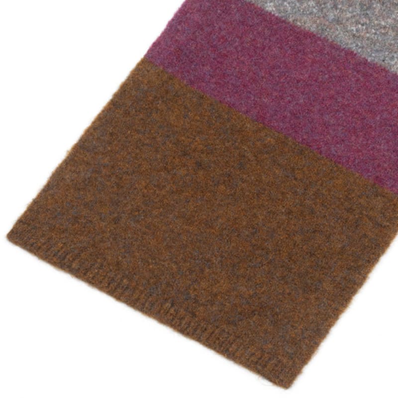 KIMZISU Colour Block Muffler _ DARK BROWN