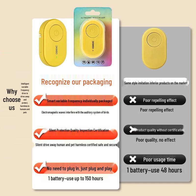 Repelent ultrasonic automat pentru păsări: Dispozitiv de Îndepărtare a Păsărilor de Balcon de Înaltă Eficiență