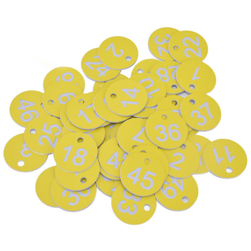 50Pcs Beehive Tag ABS Round Numbered Sign Labels with Hole Livestock Beekeeping Supplies