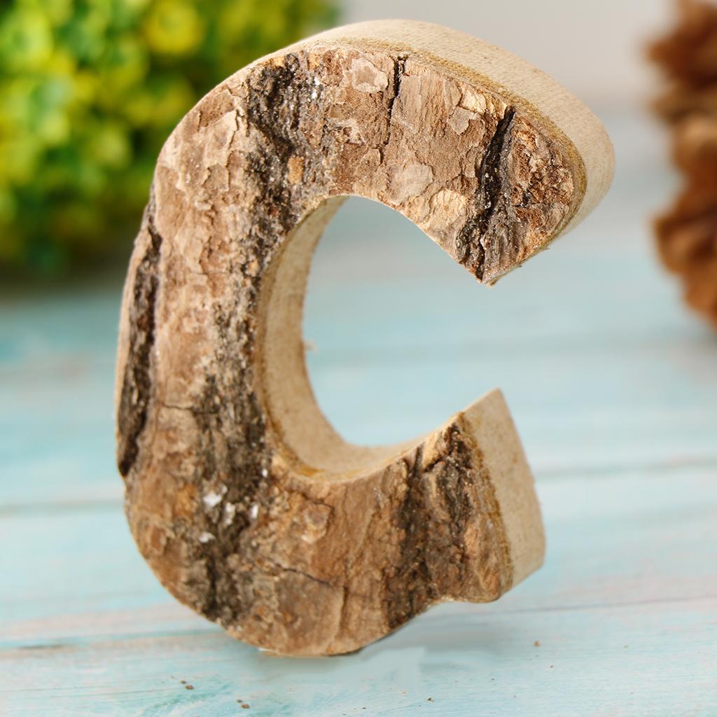 Handcraved Drevené písmená Čísla dverí Abeceda Písmeno Plávajúce meno