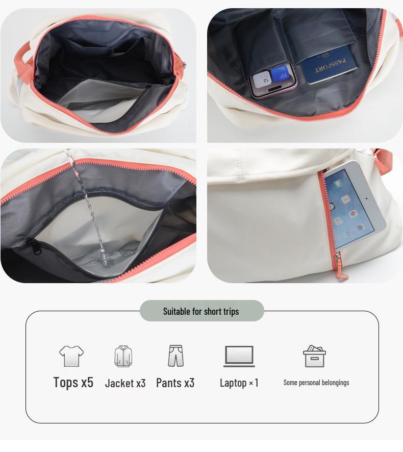 Women's Large Capacity Solid Color Sports & Travel Bag for Short Trips