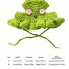 1PC Frog Knitted Pet Hat Adorable Cartoon Cat Cap For Small Dogs Cats Handmade Knit Headgear Cozy Stylish Pet Accessory Soft Warm Winter Photo