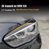 2PCS Headlight Eyebrows Eyelids For BMW F20 F21 1 Series 116D 118I 120I 120D M140I 2015-2018 Front  Headlamp Eye Lid  Cover