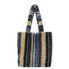 Autumn and Winter Vertical Striped Lamb Wool Wind Hair Bag Large Capacity Commuter Shoulder Tote Women's Bag