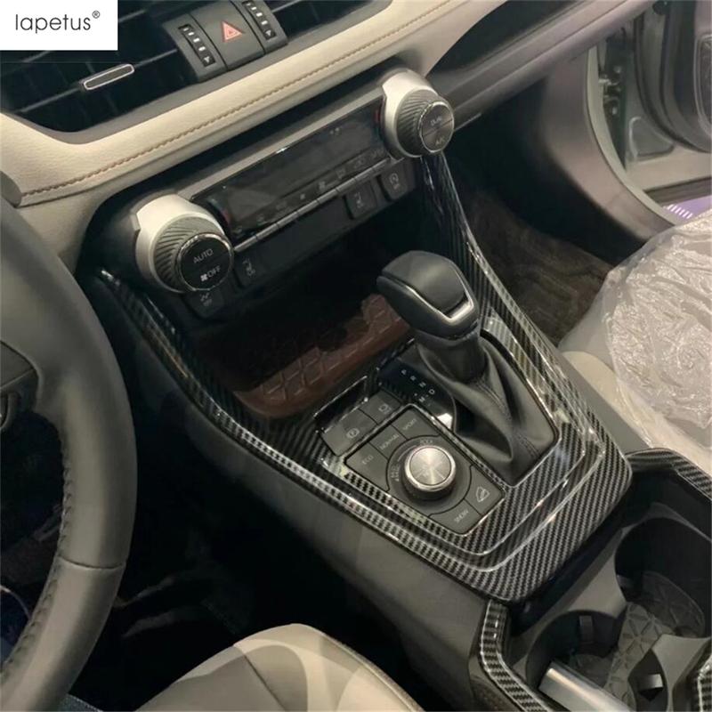 Central Control Gear Shift Panel Frame Decor Cover Trim For TOYOTA RAV4 RAV 4 XA50  - 2024 Carbon Fiber Accessories Interior