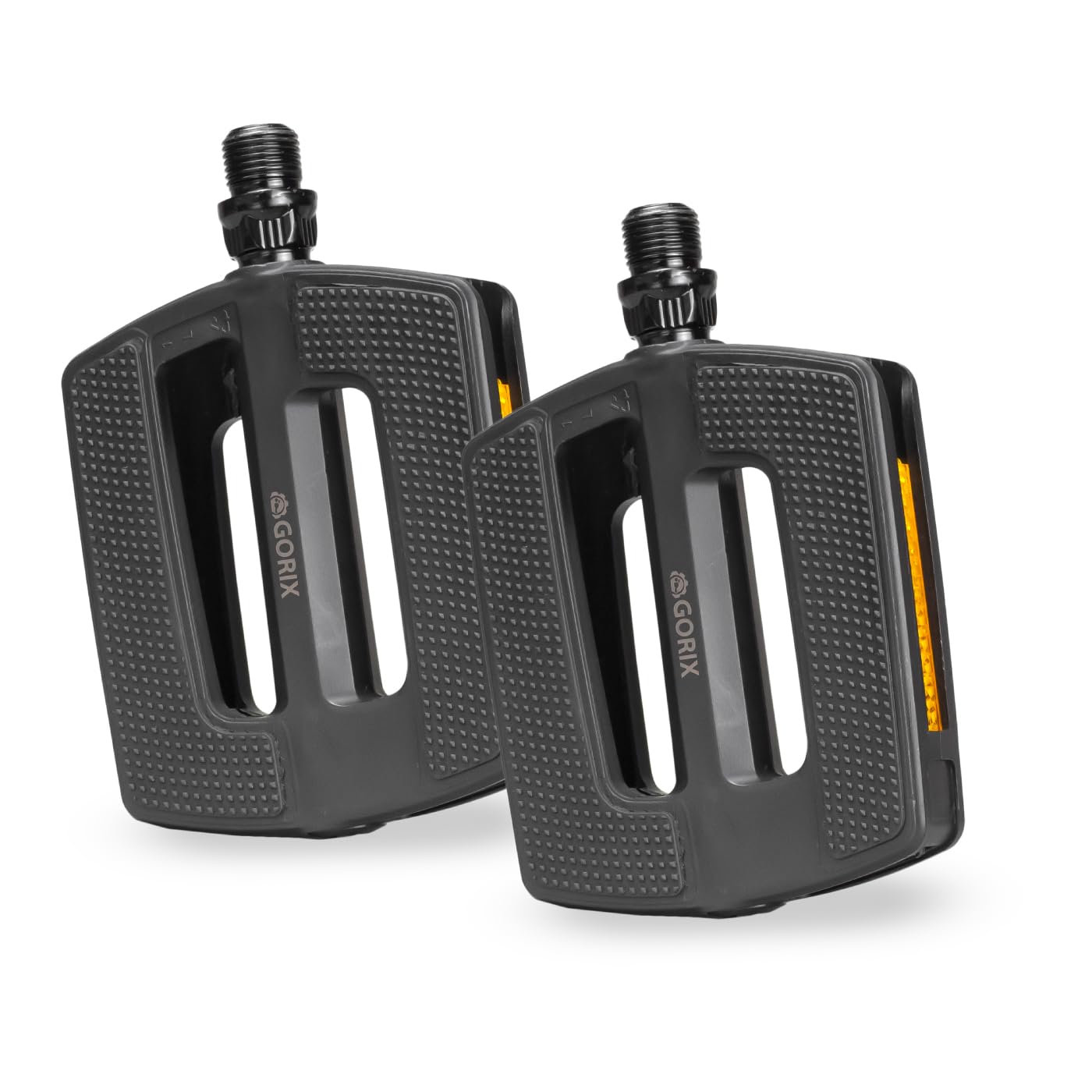 

GORIX Велосипед Кросс Плоский для Кожаный Дорожный Горный Электрический со Светоотражателями Педали, Велосипед, Педали, Нескользящие, Светоотражающие, Легкие, Нескользящие, Обувь, чёрный