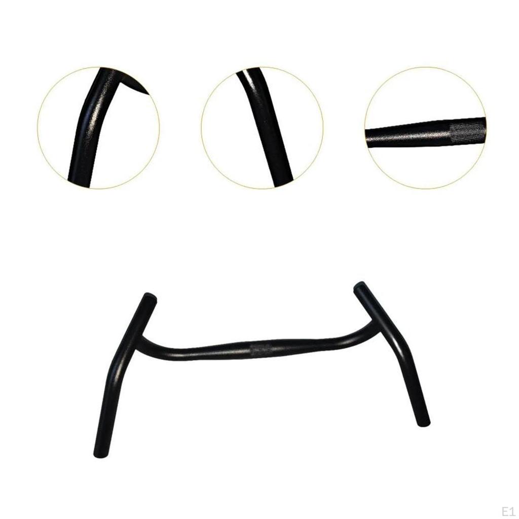 Two Wheeler Handlebar Flat Bar Comfortable Grip Sturdy Lightweight External Angle Aluminum Alloy