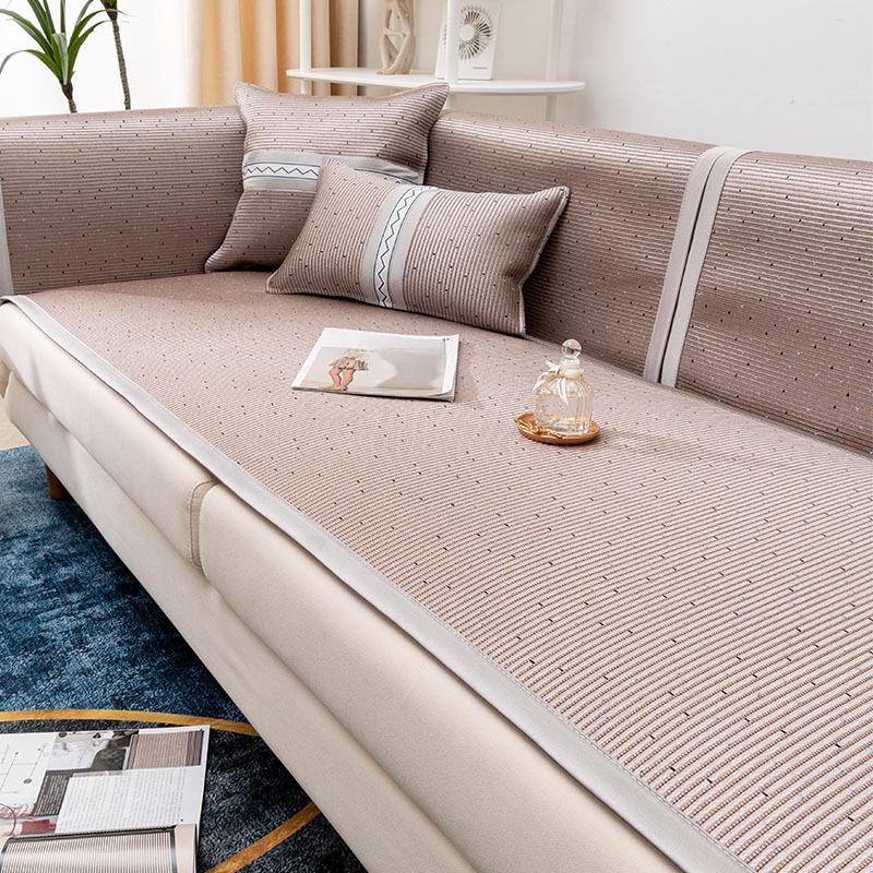 

Охлаждающая подушка для дивана из ротанга, летний коврик из ледяного шелка, простая современная нескользящая подушка для сиденья, летняя ткань для чехла на диван 60*60cm