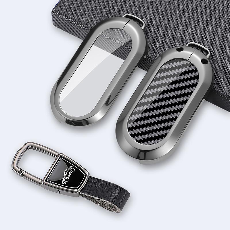 Zinc Alloy Car Key Case 3 Buttons Remote Control Protect Cover For Fiat 500 500C 500L 500X Bravo Ducato Fiorino Panda Stilo