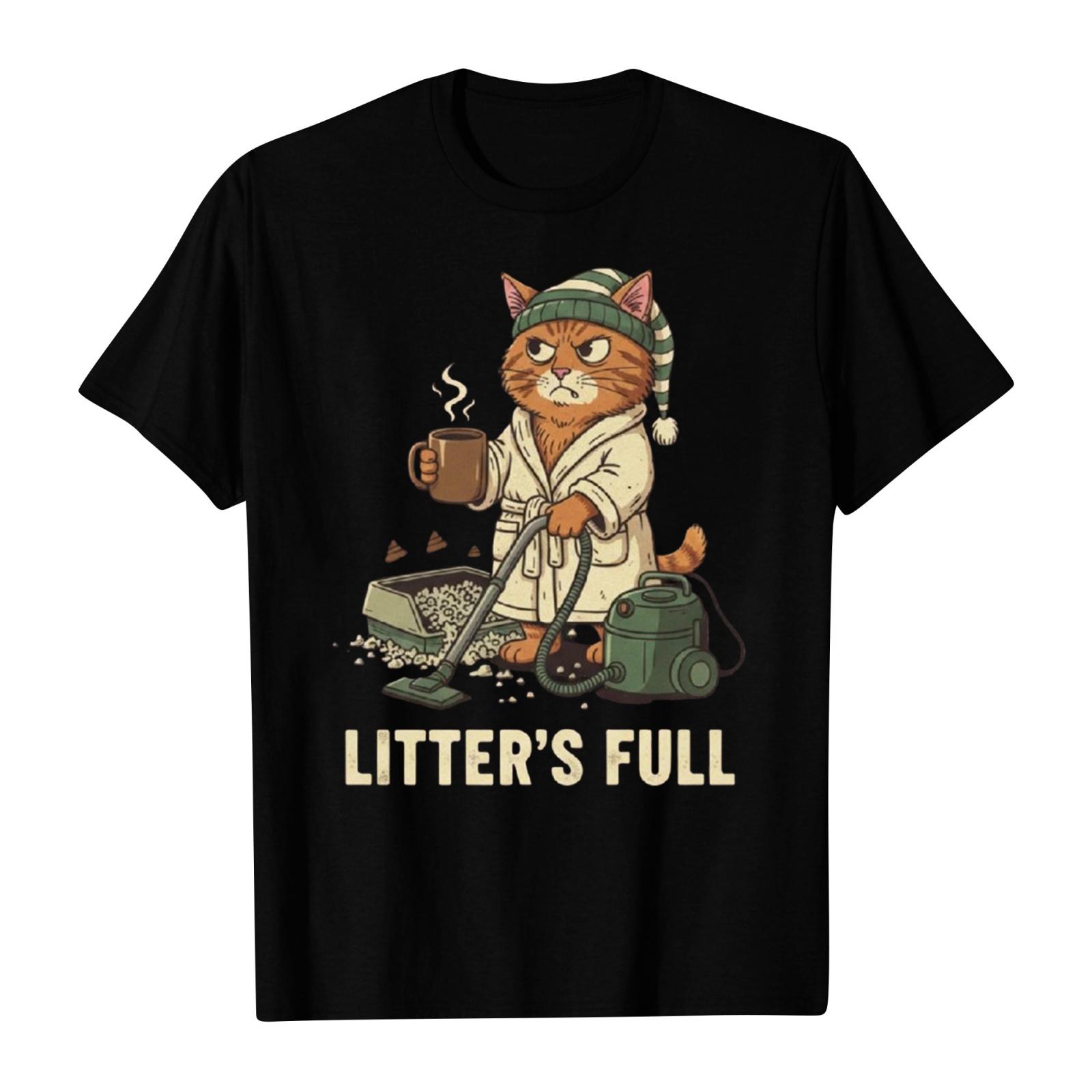 

Жіноча та чоловіча унісекс модна футболка з принтом, з круглим вирізом та коротким рукавом, пуловер-топ XL чорний