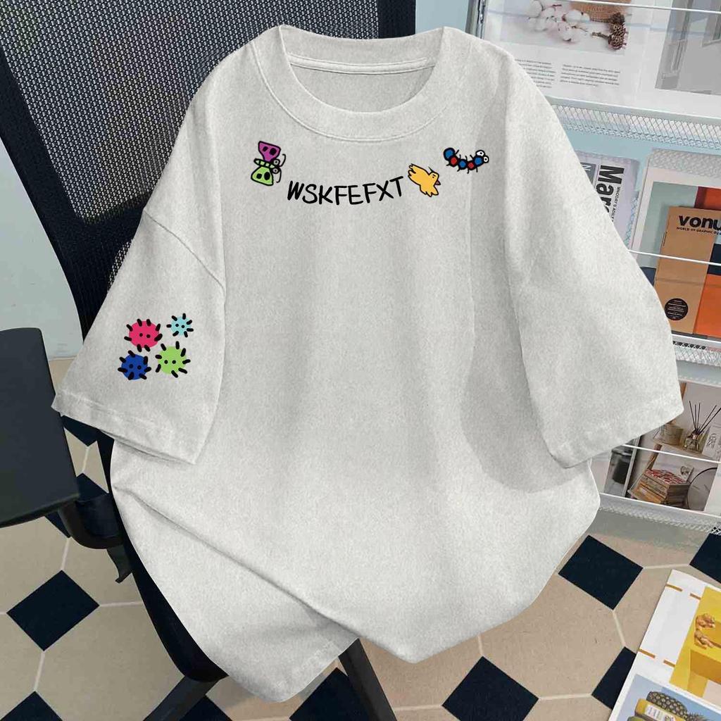 Unisex Harajuku T-Shirt aus reiner Baumwolle mit kurzen Ärmeln, einzigartiger lustiger Aufdruck, neues Sommer-Oberteil mit Rundhalsausschnitt