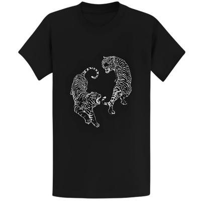 Gildan 5000 Retro Tiger Graphic T-Shirt - Vintage Wildlife Streetwear Gift Tee