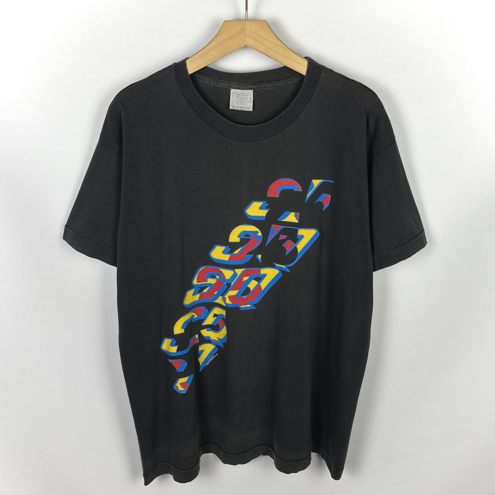 Vintage Status Quo Rock Band Tour Short Sleeve T Shirt 1991 Faded Black Size L Unisex T-Shirt XXXL