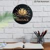 2D Flat 1pc, Massage Round Aluminum Metal Sign, 8x8 in, Suitable for Living Room, Bedroom, Porch and Front Door A Vibrant and Serene Decor, No