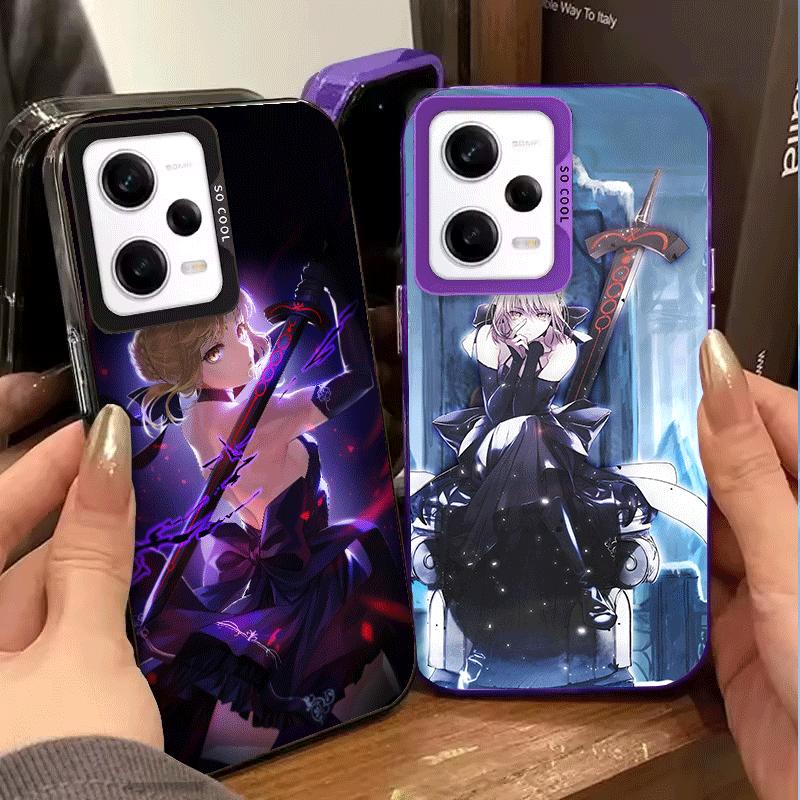 Étui de téléphone souple Fate Zero Stay Night Saber pour Xiaomi Redmi Note 13 14 15 Pro Plus 12S 12 11S 11 11T 10S 10 Housse antichoc Bac