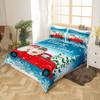 Christmas Truck Three-Piece Quilt Cover 3D Digital Printing Bedding Set Bed Cover