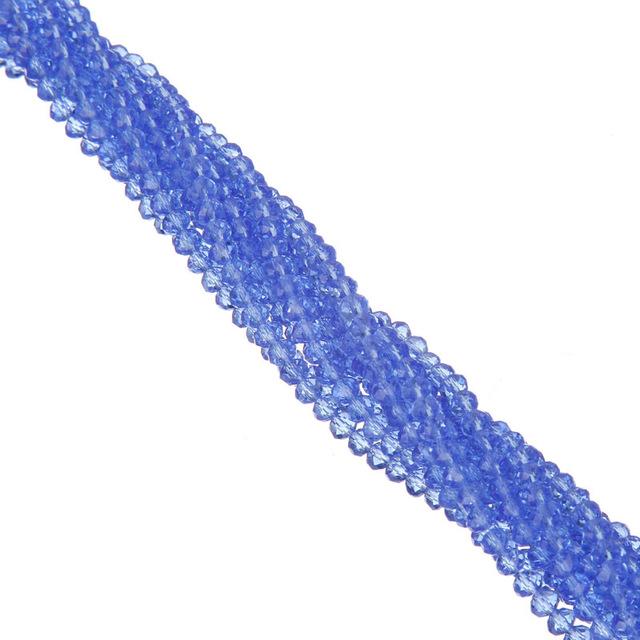 

Стеклянные бусины 4 мм для изготовления украшений. 145 штук Sky blue