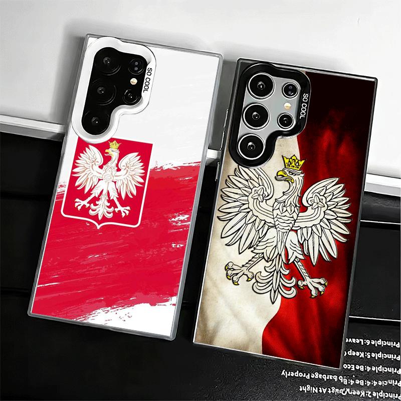 Poland Flag White Red Soft Phone Case for Samsung Galaxy S24 S25 FE S26 Edge S23 Ultra S22 Plus S21 + Shockproof Cover Back Shel