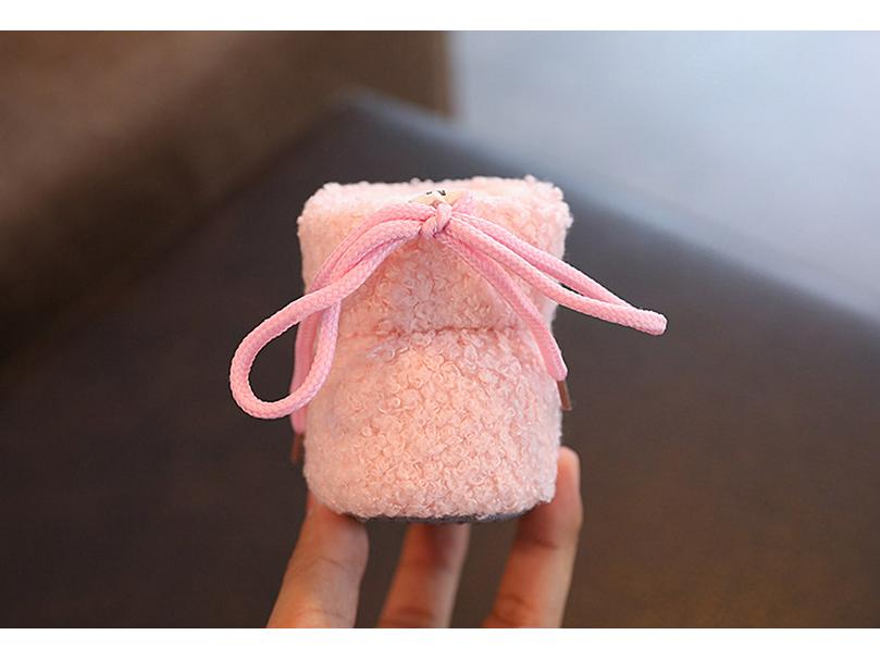 Baby-Pre-Walking-Schuhe mit Samtfutter: Warme, dicke Baumwoll-Schneestiefel für 3-15 Monate