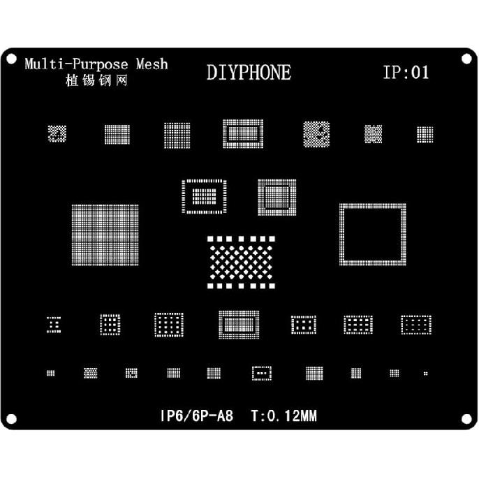 

Черные многофункциональные трафареты для реболлинга BGA, Сетка из паяльной стали, Шаблон для нанесения припоя, Сетка-шаблон для прямого нагрева, Набор сеток для переделки телефона для iPhone 6-15 6 6p
