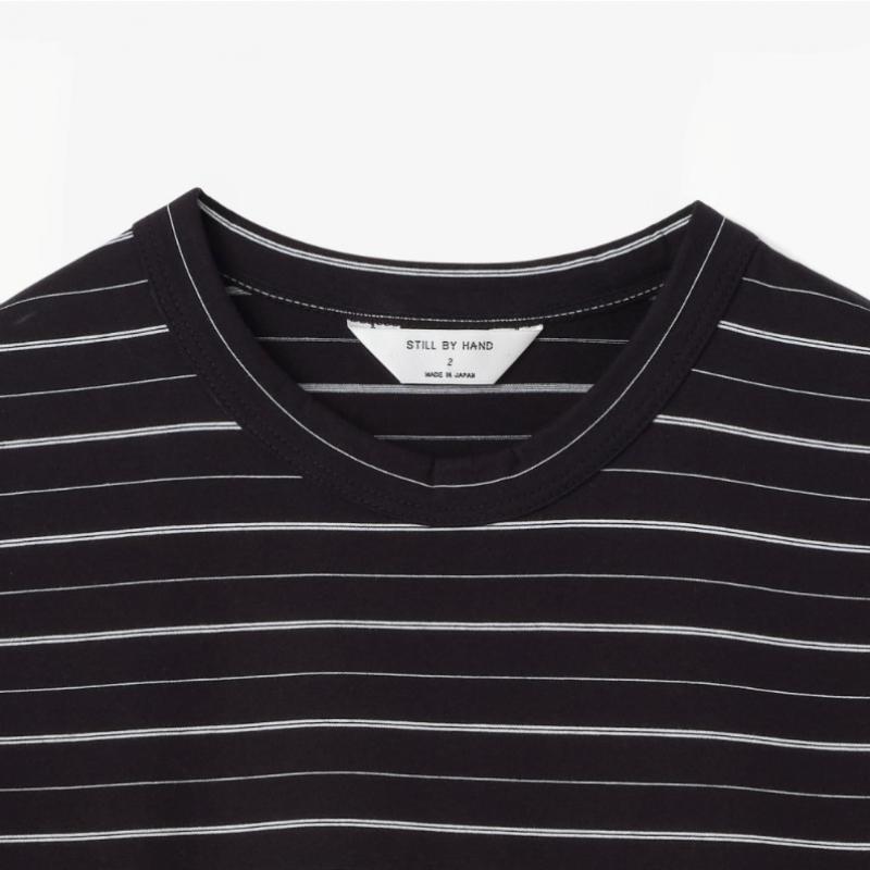 STill By Hand STriped T shirT Black Thf1m60000a98