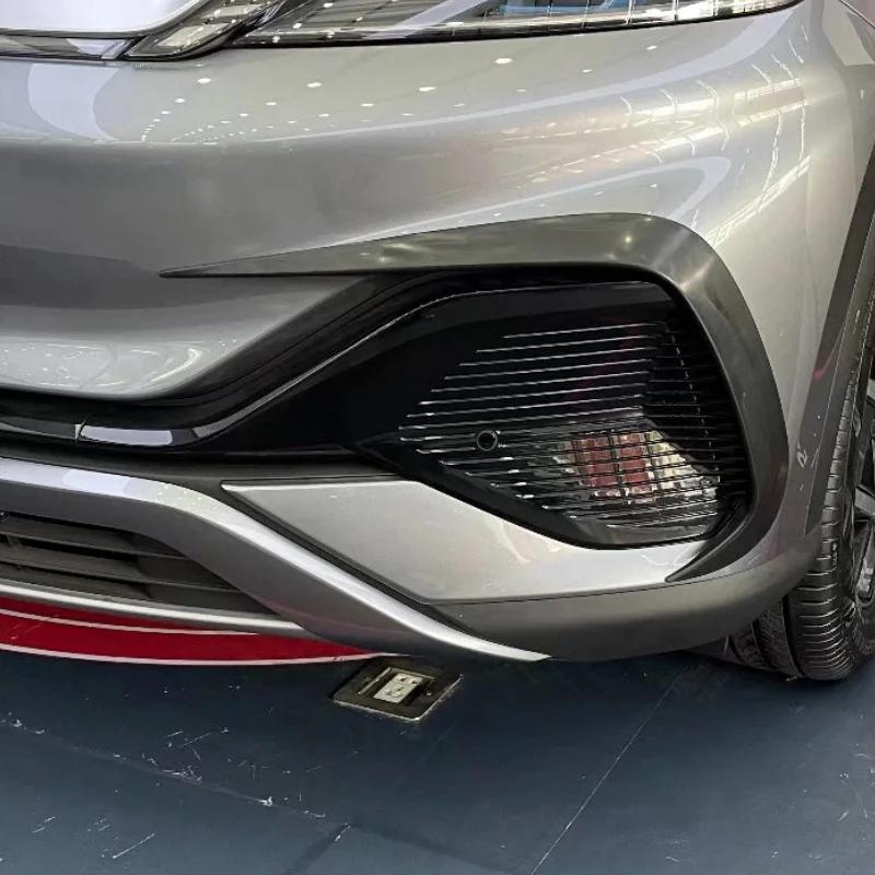 For BYD Yuan plus Atto3 2025-2025 Car Chrome Decoration Front Lower Bumper Grille Grill Mesh Stripes Front Bottom Bumper Plate