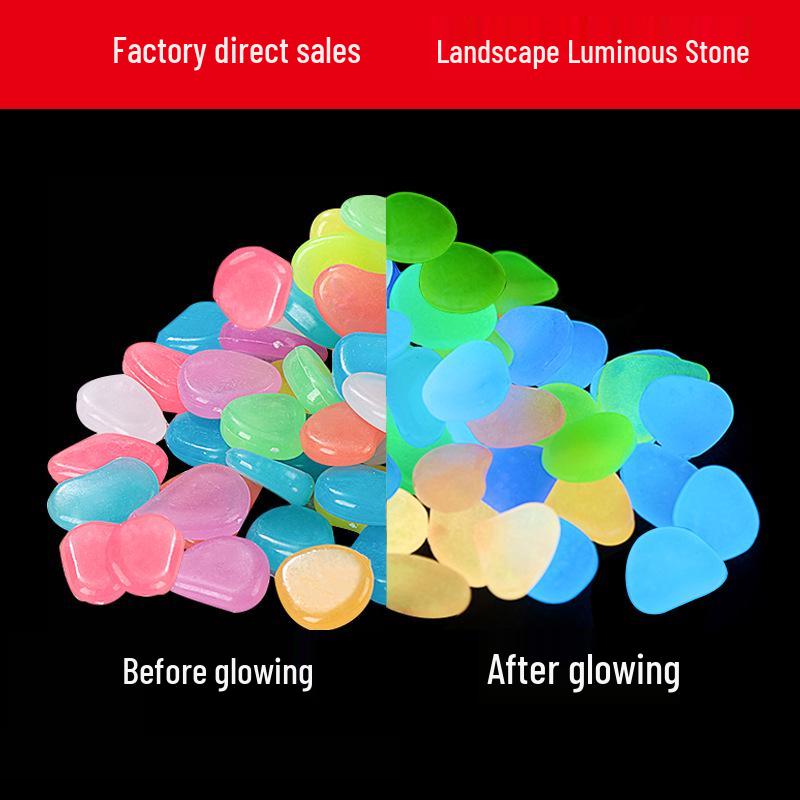 2.7cm Luminous Fluorite Pebbles for Garden, Aquarium, and Fish Tank Landscaping (3g)