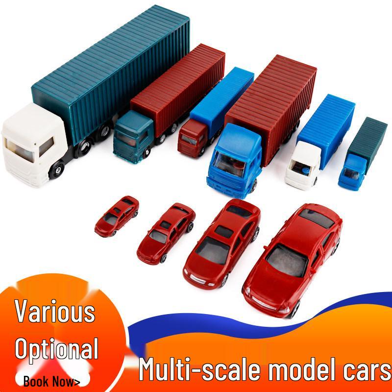 Multiscale DIY Colorful Plastic Model Cars for Sand Table