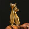 1pc Couple Cat Ornament Vintage Brass Sculpture Art Piece Intertwined Loving Cats Ideal Artwork For Home Office Or Cafe Perfect For Shelf Living Room