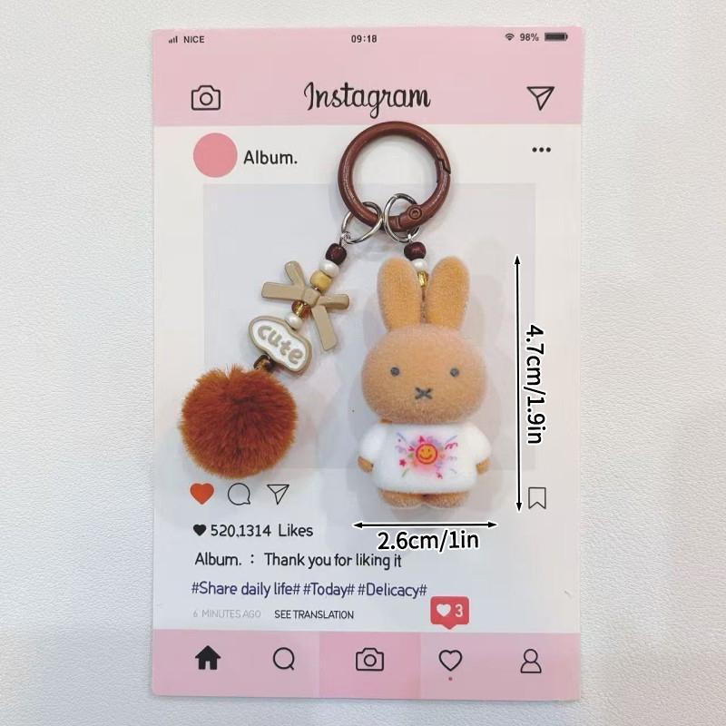 Portachiavi Miffy per Borse Portachiavi Miffy Portachiavi Floccati Accessori Giocattoli Miffy Carini Regalo per la Festa dei Bambini