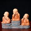 Little Monk Figurine Mini Monk Statue Cute Buddha Statue Adorable Baby Little Monk Decoration Creative Little Ornament