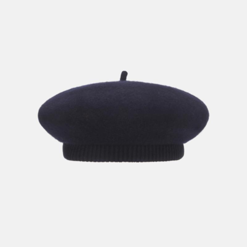 

Берет из шерсти с нашивкой WHITE SANDS темно-синий NAVY