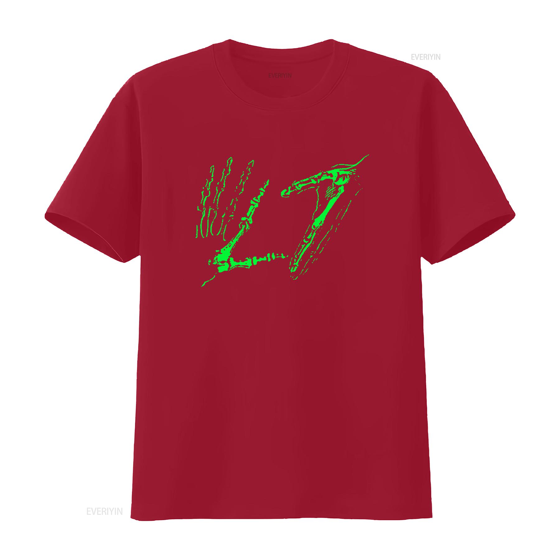 

L7 Green Skeleton Hands Bones Punk Rock Grunge Hardcore Band Print T Shirt vintage Washed Comfortable designer clothes Stylish S