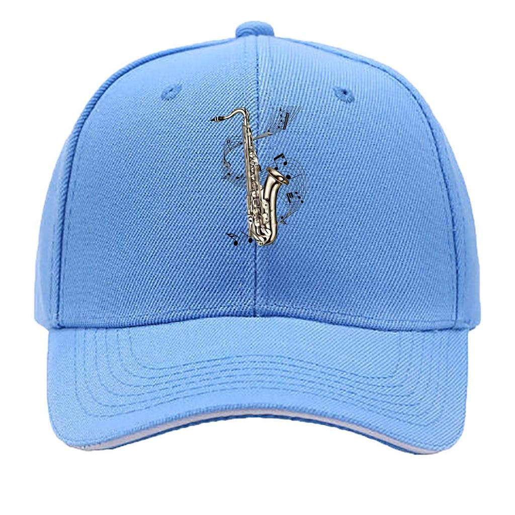 Saxophone Music InstruUnisext Themed Design Sandwich Baseball Cap